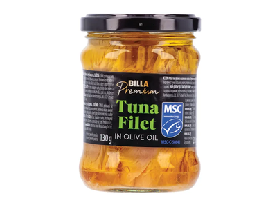 Tunas alyvuogių aliejuje BILLA PREMIUM, 200 g