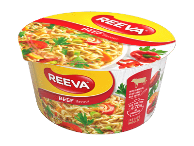 Makaronai indelyje REEVA, jautienos skonio, 75 g