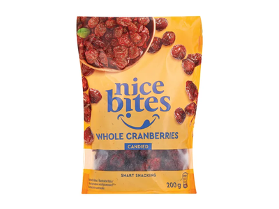 Cukruotos spanguolės NICE BITES, 200 g