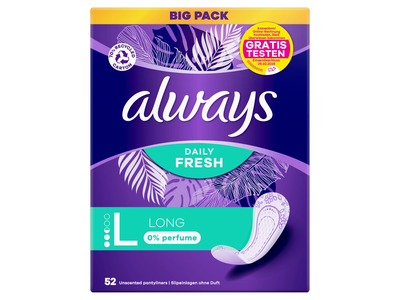 Higieniniai įklotai ALWAYS Long, 0% Perfume, 52 vnt.