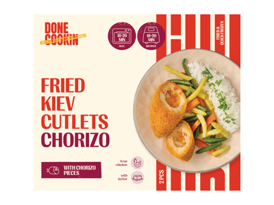 Šaldyti KIJEVO kotletai DONE COOKIN su čiorisu, 260 g