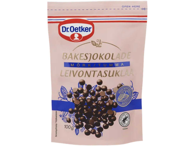 Juodojo šokolado gabaliukai DR. OETKER, 100g