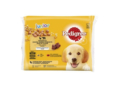 Šunų ėdalo rinkinys PEDIGREE Junior, 4 x 100 g