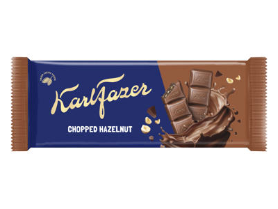 Pieninis šokoladas KARL FAZER su smulkintais riešutais, 95 g