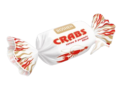 Saldainiai ROSHEN CRABS su žemės riešutų įdaru, 1 kg