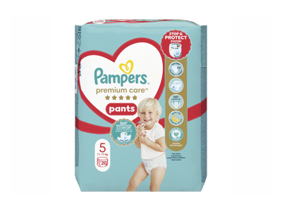 Sauskelnės-kelnaitės PAMPERS Premium Care Pants, Carry Pack, 5 dydis, 20 vnt.