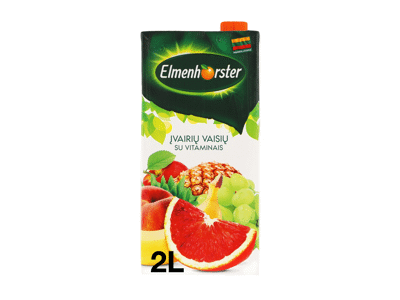 Įv. vaisių, raudonųjų apelsinų sulčių gėrimas ELMENHORSTER, 2000 ml