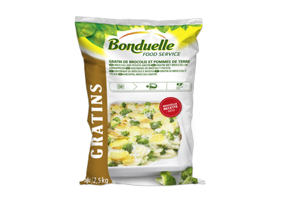 Bulvių ir brokolių BONDUELLE gratinas 2,5kg