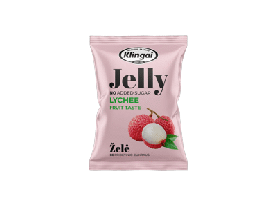 Ličių skonio želė be pridėtinio cukraus, 95 g