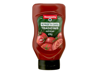 Kečupas DAUMANTŲ NEPRIDĖTA CUKRŲ, 470g