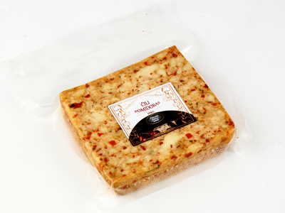 Saldaus pieno sūris OSTVALDS FABRICA, pomidoras, su džiovintais pomidorais ir čili, 22% rieb. ~350g