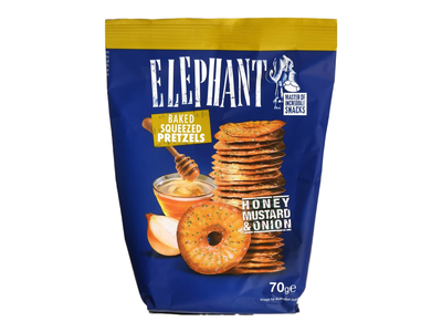 Traškūs krekeriai ELEPHANT su med. gars. 70 g