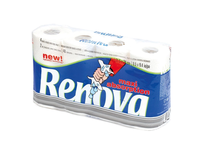 Popieriniai rankšluosčiai RENOVA MAXI ABSORPTION, 4 vnt.