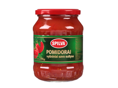 Vyšn. pomidorai SPILVA savo sult., 680 / 350g