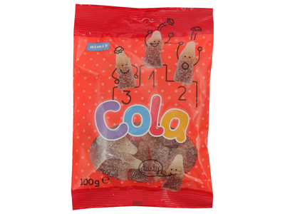 Rūgštūs želė saldainiai Kola RIMI, 100 g