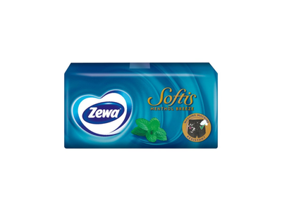 Vienkartinės nosinaitės ZEWA SOFTIS Methol, 9 vnt.