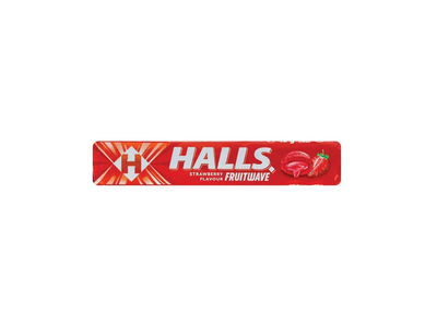 Ledinukai HALLS Fruitwave Strawberry, 45 g