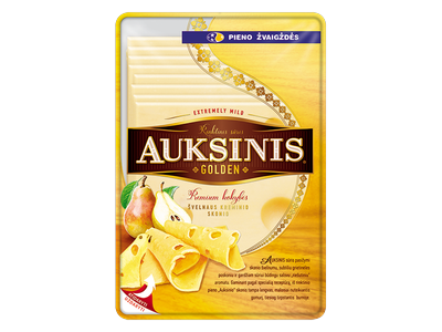Fermentinis sūris AUKSINIS, raikytas, 45%, 150 g