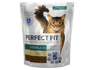 Sausas pašaras katėms PERFECT FIT, sterilizuotoms katėms, su vištiena, 1,4 kg