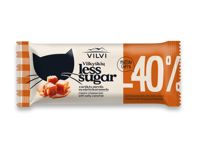 Glaistytas varškės sūrelis LESS SUGAR, sūrios karamelės skonio, 30%, 40 g