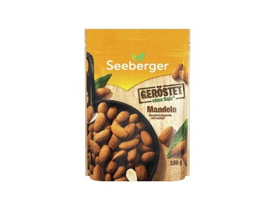 Kepinti migdolų riešutai SEEBERGER, 150 g
