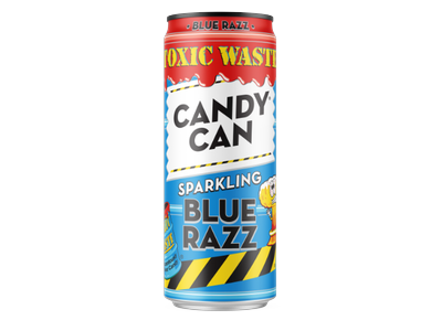 Gazuotas gaivusis gėrimas CANDY CAN x Toxic Waste Sour blue Razz, 0.33l