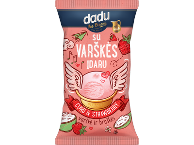 Braškinis plombyras DADU Mini su varške, 85ml