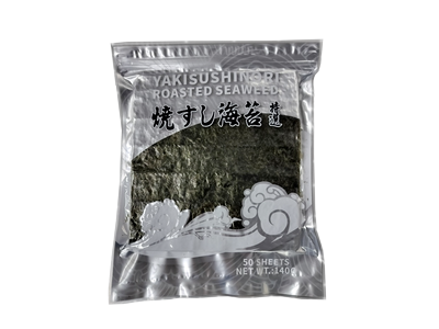 Džiovinti jūros dumbliai SUSHI NORI, Silver, 140 g, 50 vnt