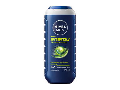NIVEA Dušo želė vyrams ENERGY, 250 ml