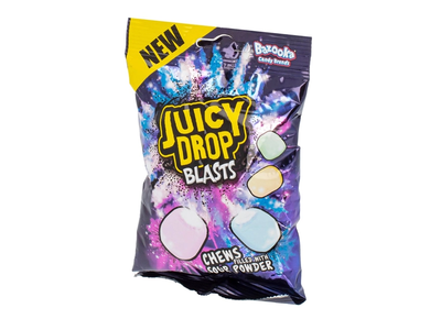 Kramtomieji saldainiai BAZOOKA JUICY DROP BLASTS, 45 g
