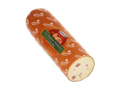 Rūkytas lydytas sūris MLEKPOL su kumpiu, 1 kg