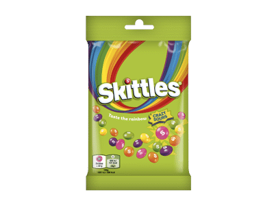 Kramtomieji saldainiai SKITTLES CRAZY SOURS, 95 g