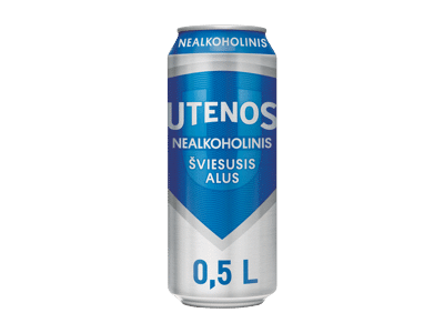 Nealkoholinis UTENOS alus, 500 ml