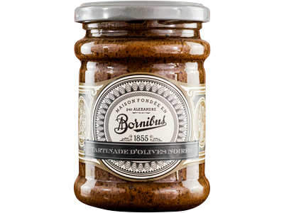 Juodųjų ir žaliųjų alyvuogių užtepėlė BORNIBUS, 250 g