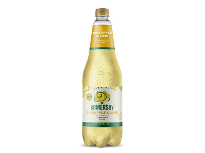 Sidras SOMERSBY, Anansų-Laimo skonio, 4,5%, 1 l, PET