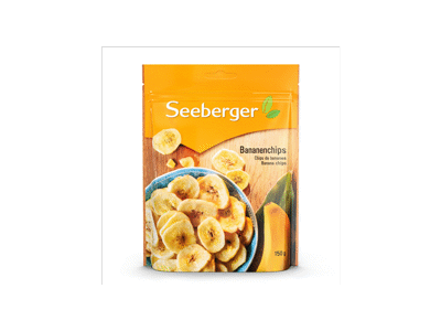 Bananų traškučiai SEEBERGER, 150 g