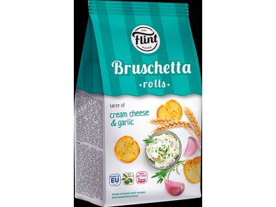 Brusketa FLINT, kreminio sūrio ir česnakų skonio, 65 g