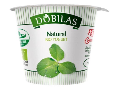 Ekologiškas jogurtas DOBILAS, natūralus, 3,5-4,6%, 125 g, LT-EKO-001