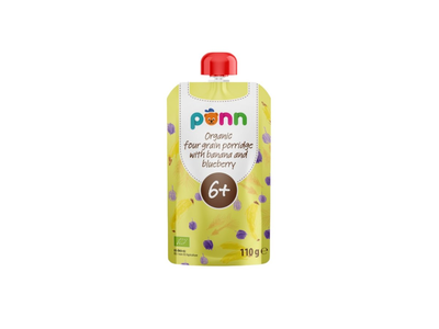 Eko. 4-ių grūdų košė su bananais PONN, nuo 6 mėn., 110 g
