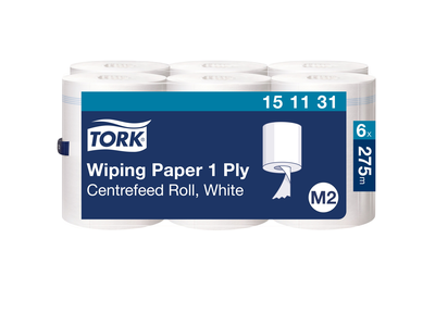 Popieriniai rankšluosčiai TORK M2 Advanced, 1 sl., baltos sp., 275 m, 151131