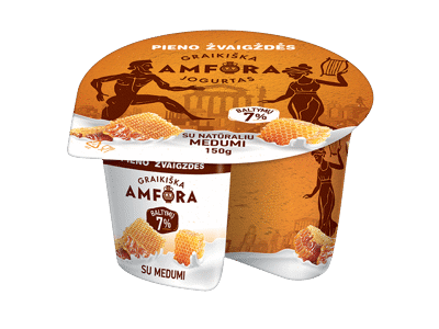 Jogurtas GRAIKIŠKA AMFORA su medumi, 3,1 % rieb., 150 g