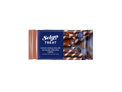 Vafliniai ritinėliai SELGA su kremo įdaru, 160 g