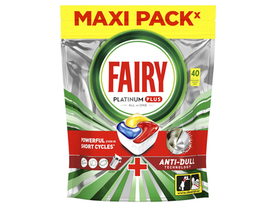 Indų pl. kaps. FAIRY PL. PLUS LEMON, 40 vnt.