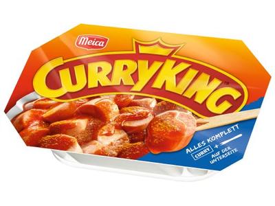 Greitai paruošiamas kiaulienos užkandis MEICA CurryKing, su kario padažu, 220 g