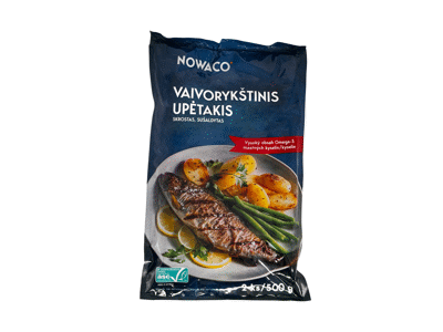 Šaldytas skrostas vaivorykštinis upėtakis NOWACO, 450 g