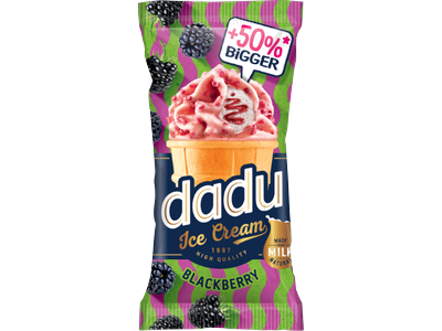 Grietininiai ledai DADU, su jogurto skonio glaistu ir gervuogėmis,180ml