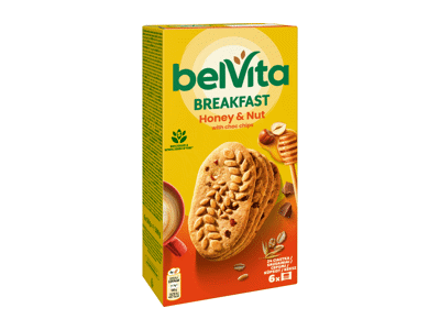 Sausainiai BELVITA NUTS & HONEY su riešutais ir medumi, 300 g