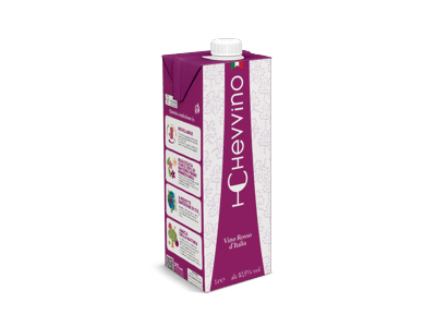Raudonasis sausas vynas CHEVVINO, 1 l