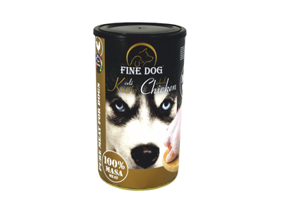 Konservuotas šunų ėdalas FINE DOG su vištiena, 1200 g