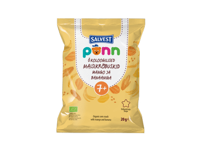 Eko. kukurūzų užkandis su mangais PONN, nuo 7 mėn., 20 g